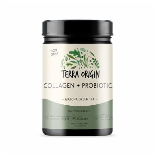 Terra Origin Collagen With Probiotics Matcha Green Tea Powder