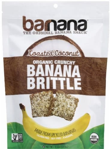 Barnana Organic Crunchy The Original Toasted Coconut Banana Brittle Snack