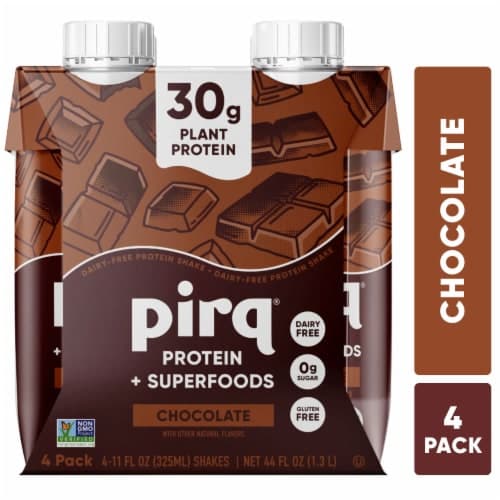 Pirq Plant-Based Decadent Chocolate Protein Shake In Cartons