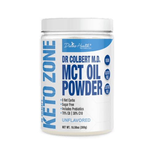 Divine Health Keto Zone Unflavored Mct Oil Protein Powder