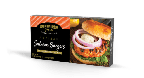 Superior Fresh Gluten Free Organic Ingredients Artisan Salmon Burgers