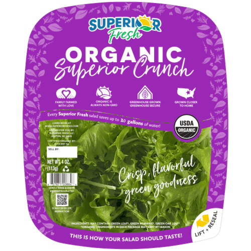 Superior Fresh Organic Superior Crunch Salad Blend