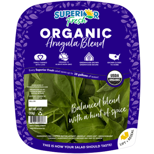 Superior Fresh Organic Arugula Blend
