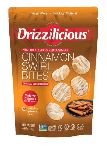 Drizzilicious Mini Rice Cakes Reimagined! Cinnamon Swirl Bites