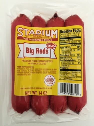 Stadium Brand Mild Big Reds Franks