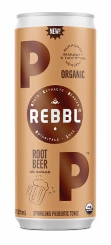 Rebbl Pop Root Beer Organic Sparkling Prebiotic Tonic
