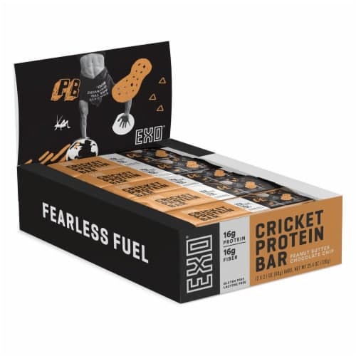 Exo Peanut Butter Chocolate Chip Flavor Cricket Protein Bars