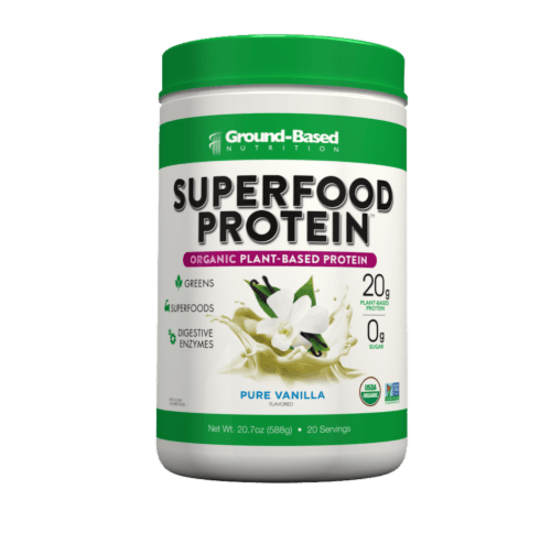 Ground-Based Nutritition Superfood Protein Organic Pure Vanilla Plant-Based Protein Powder
