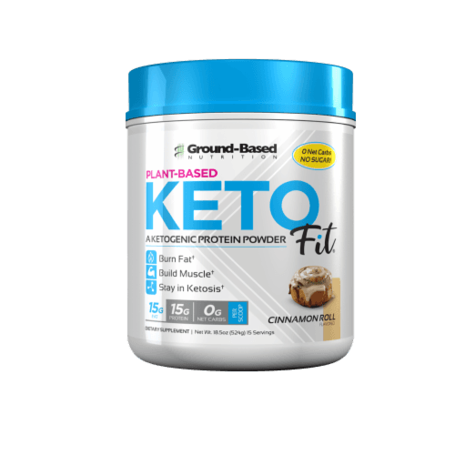 Ground-Based Nutrition Keto Fit Cinnamon Roll Plant-Based Aketogenic Protein Powder