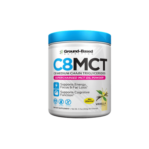 Ground-Based Nutrition C8 Mct Vanilla Supercharged Mct Oil Powder