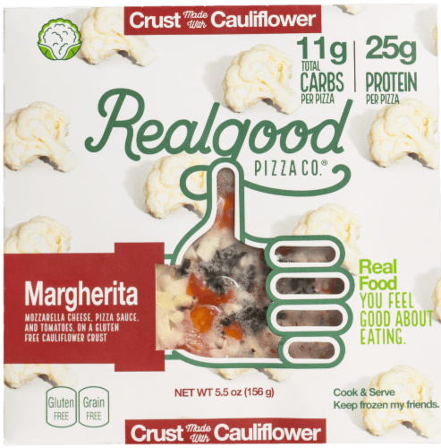 The Real Good Food Company Low Carb Personal Margherita Cauliflower Crust Pizza