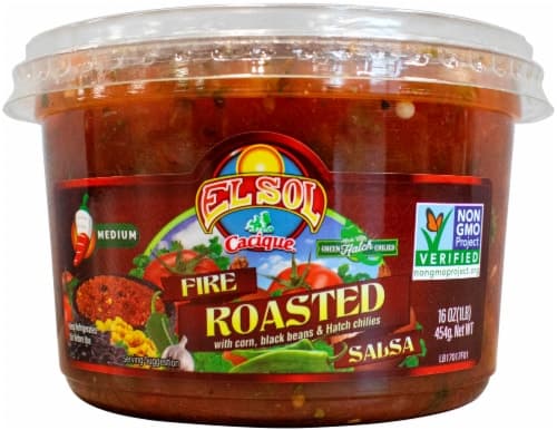 El Sol Foods Fire Roasted Corn And Bean Medium Salsa