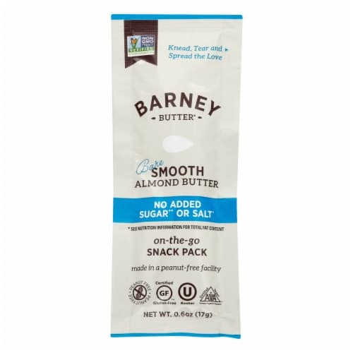 Barney Butter Almond Butter Bare Smooth No Added Sugar Or Salt Snack