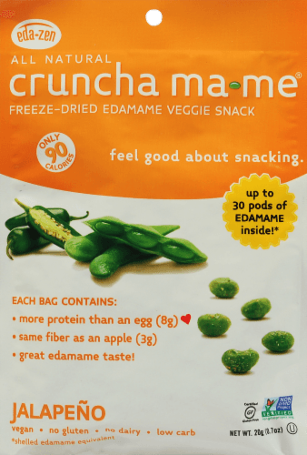 Eda-Zen All Natural Cruncha Ma-Me Jalapeno Freeze Dried Edamame Veggie Snack