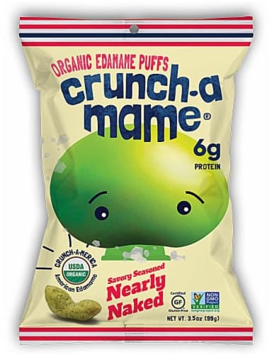 Eda-Zen  Crunch-A-Mame Organic Edamame Puffs Gluten Free   Savory Seasoned Nearly Naked