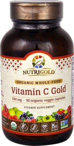 Nutrigold Organic Whole Food Vitamin C Gold Veggie Capsules