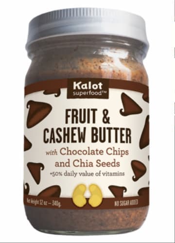Kalot Superfood Chocolate Chips And Chia Seeds Fruit & Cashew Butter