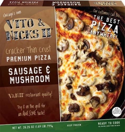 Vito And Nicks Ii Sausage And Mushroom Cracker Thin Crust Premium Pizza