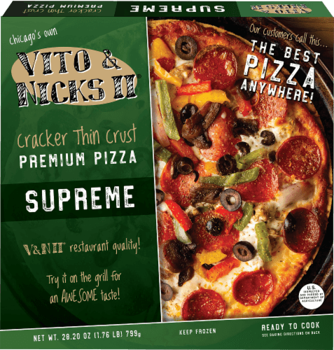 Vito And Nicks Ii Cracker Thin Crust Supreme  Pizza