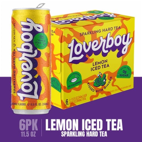 Loverboy Hard Sparkling Lemon Iced Tea In Cans