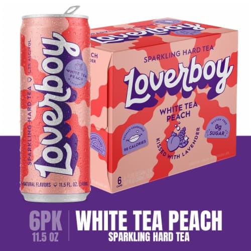 Loverboy Hard Sparkling White Tea Peach In Cans