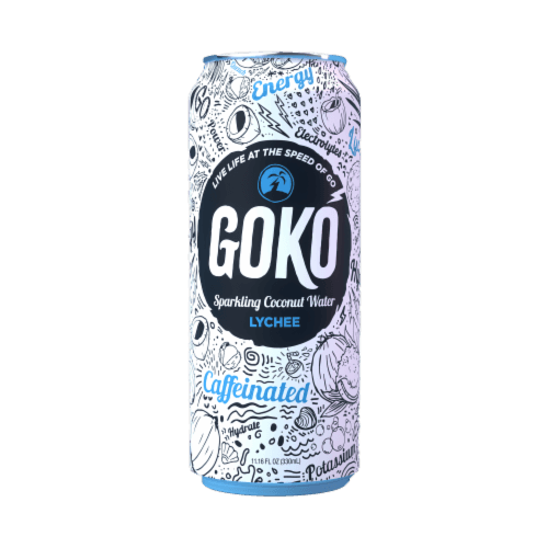 Goko Lychee Caffeinated Coconut Water Singlecan