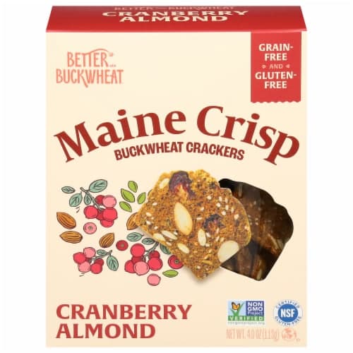Maine Crisp Cranberry Almond Buckwheat Crisps