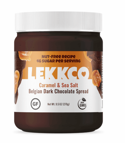 Lekkco Caramel & Sea Salt Belgian Dark Chocolate Spread