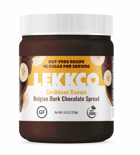Lekkco Caribbean Banana Belgian Dark Chocolate Spread