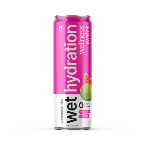 Wet Hydration Rtd Beverage Watermelon Lime Electrolytes