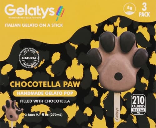 Gelatys Chocotella Paw Gelato Pops
