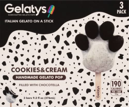 Gelatys Cookies & Cream Gelato Pops