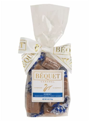 Bequet Confections Gourmet Chewy Caramel Holiday Candy Bag