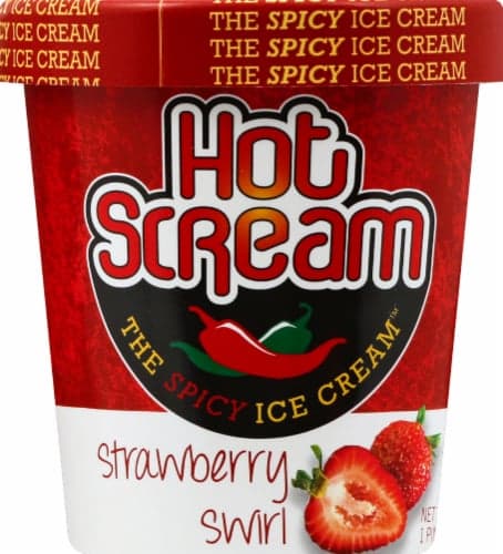 Hot Scream Strawberry Swirl Spicy Ice Cream