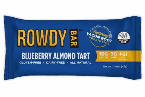 Rowdy Bar Blueberry Almond Tart Prebiotic Bar