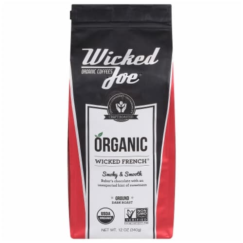 Wicked Joe Coffee Organic Fair Trade Ground Dark Roast Wicked French