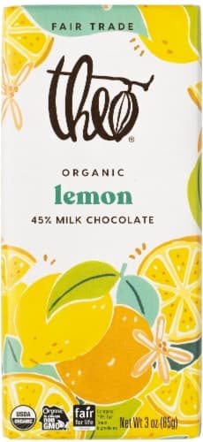 Theo 45% Milk Chocolate Lemon Candy Bar
