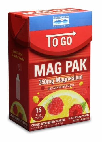 Trace Minerals Research  To Go Mag Pak   Citrus Raspberry