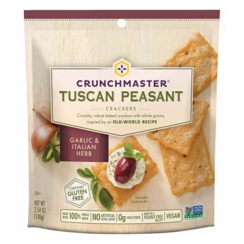 Crunchmaster Tuscan Peasant Garlic & Italian Herb Crackers
