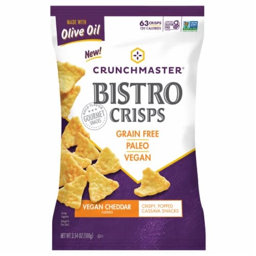 Crunchmaster Bistro Crisps Vegan Cheddar Flavored