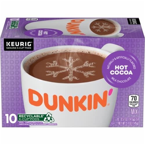Dunkin Donuts Hot Cocoa K Cup Pods Milk Chocolate