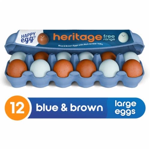 Happy Egg Eggs Heritage Breed Blue And Brown Large
