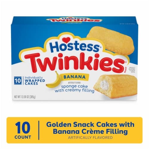 Hostess Banana Twinkies Creamy Banana Flavored Filling