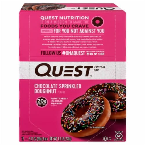 Quest Chocolate Sprinkled Doughnut Protein Bars