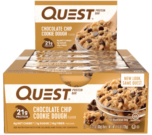 Quest Chocolate Chip Cookie Dough Protein Bars