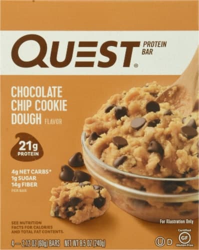 Quest Chocolate Chip Cookie Dough Flavor Protein Bars