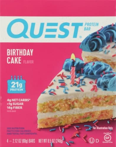 Quest Birthday Cake Flavored Protein Bars