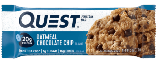 Quest Oatmeal Chocolate Chip Flavor Protein Bar