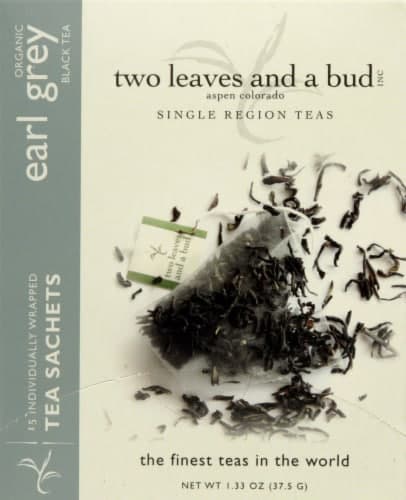 Two Leaves Organic Earl Grey Black Tea Sachets
