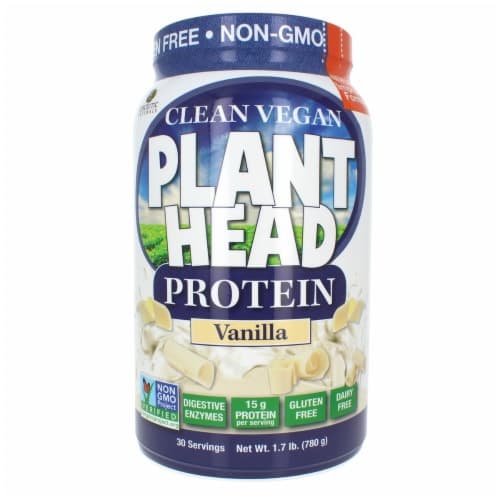 Genceutic Naturals Clean Vegan Plant Head Protein - Vanilla Pwdr